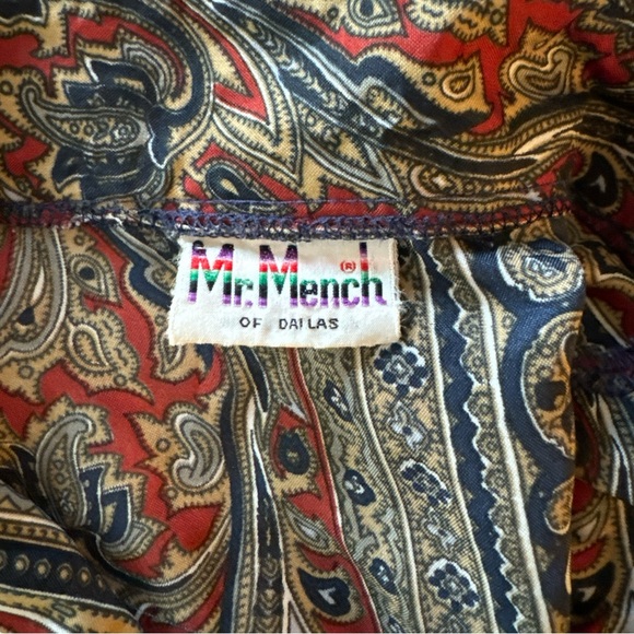 Vintage 70s Women’s Paisley Mr Mench Polyester Secretary Career Blouse - Picture 6 of 6
